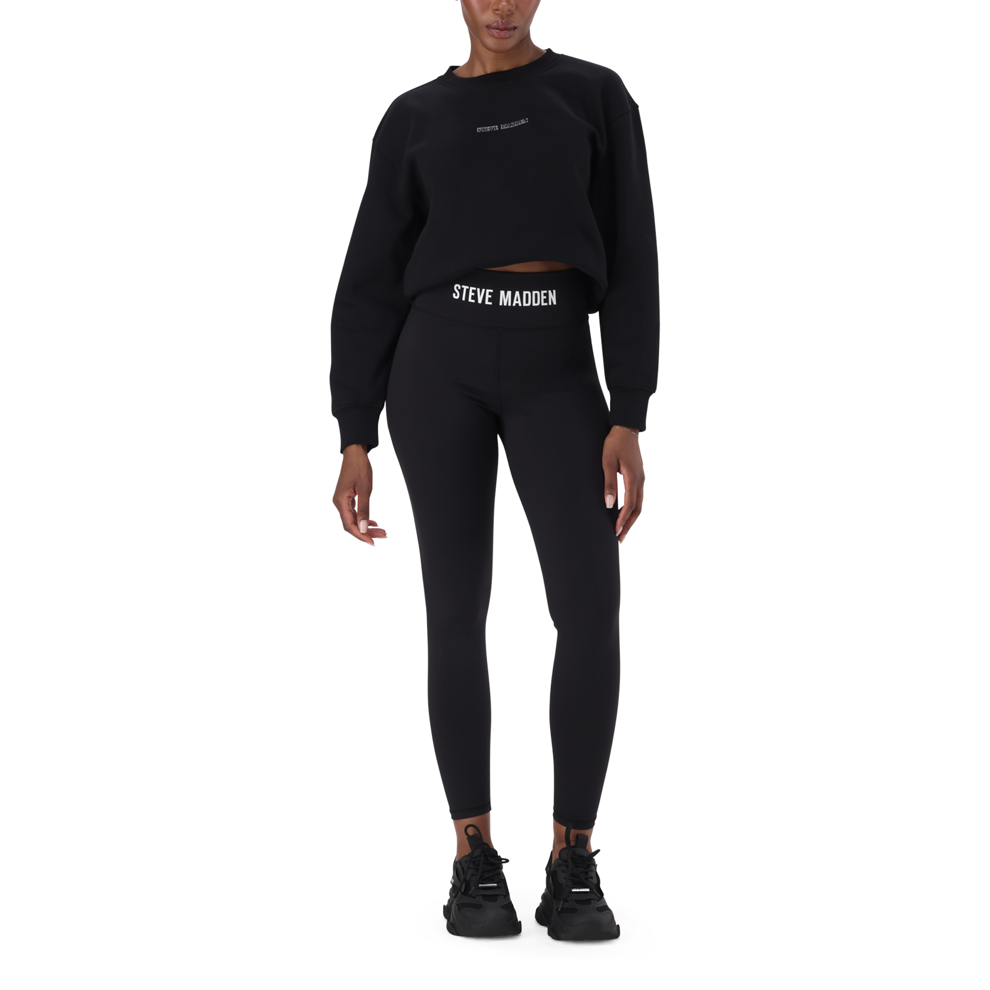 GRACE BLACK HIGH WAISTED BODYCON LEGGING - view 3