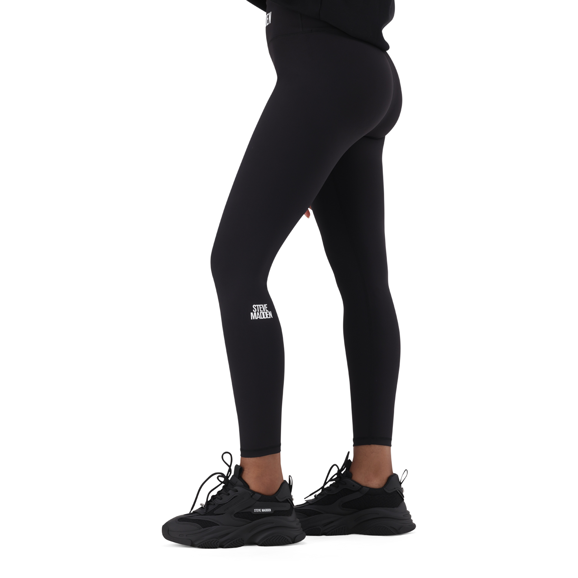 GRACE BLACK HIGH WAISTED BODYCON LEGGING - view 4