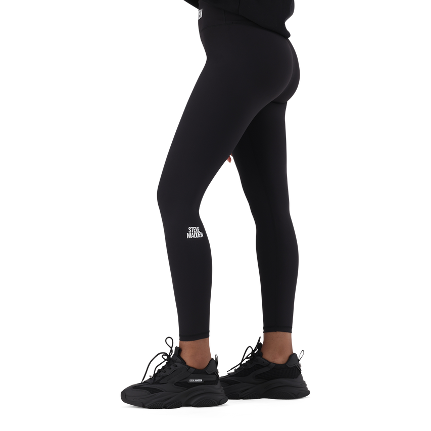 GRACE BLACK HIGH WAISTED BODYCON LEGGING - view 4
