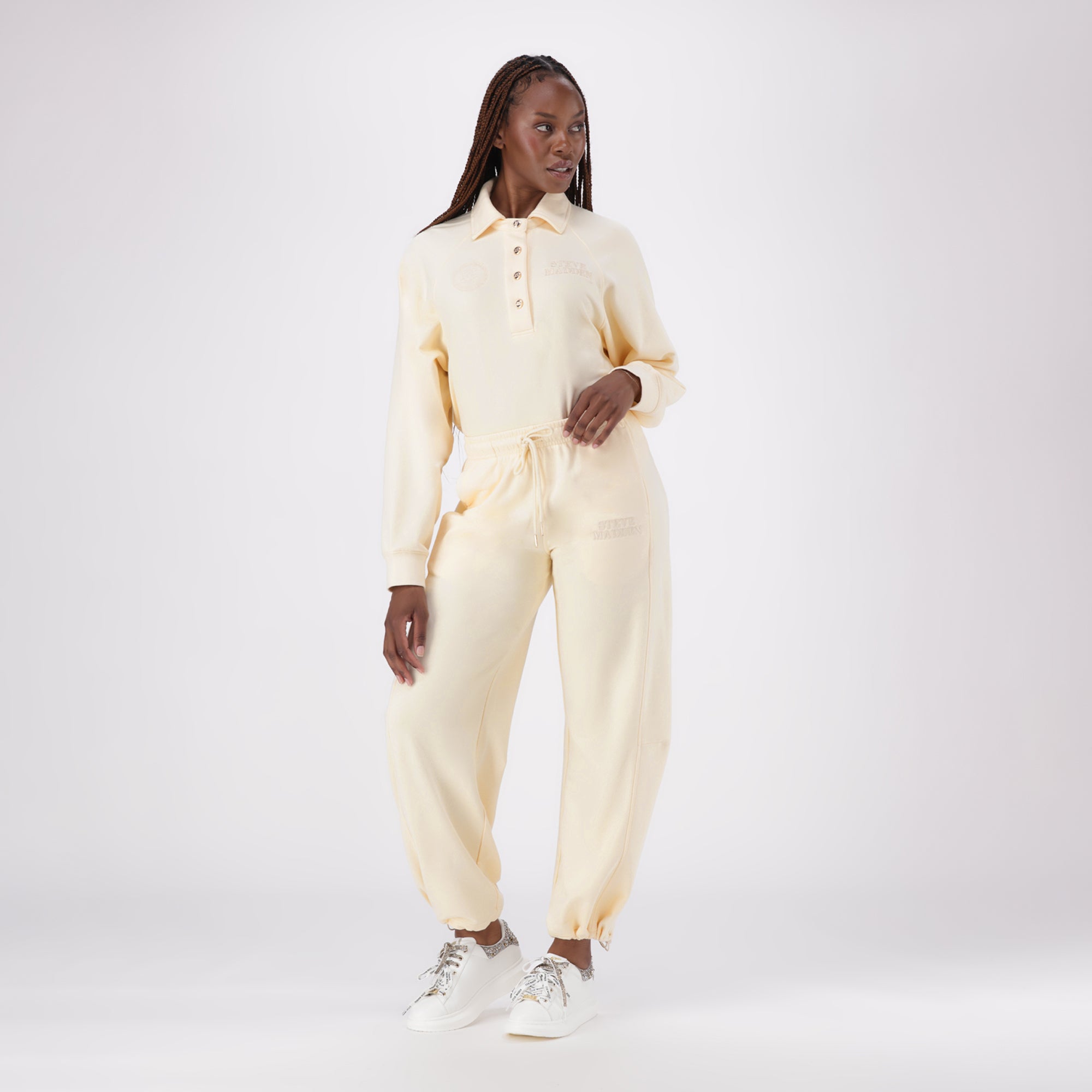 MOLLY CREAM WIDELEG JOGGER