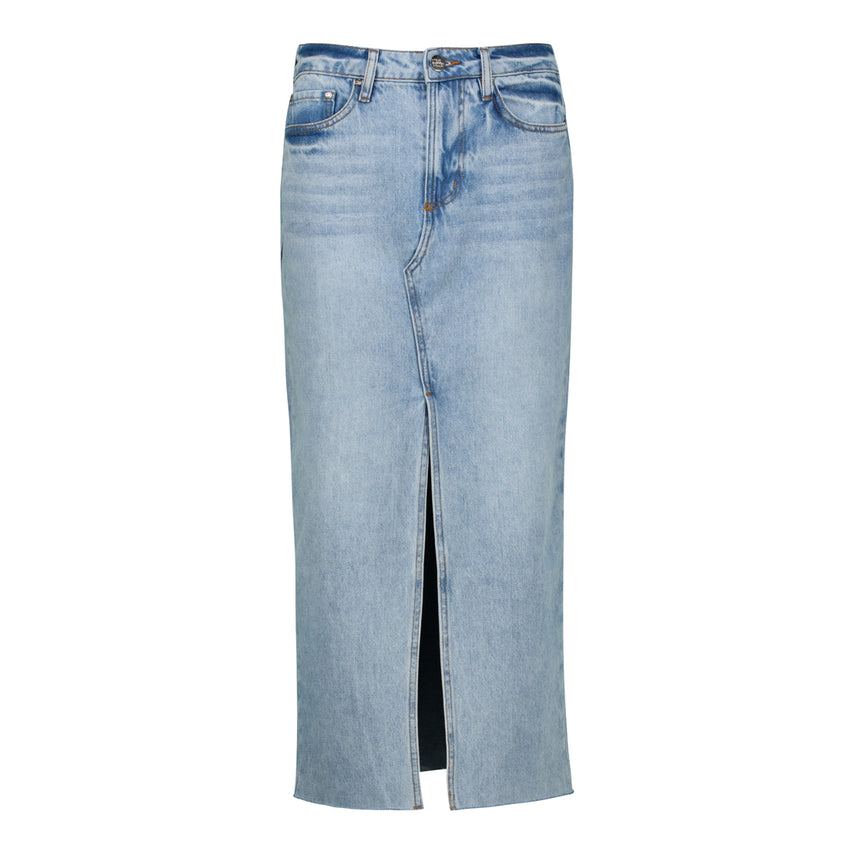 SARAH DENIM MAXI MID WASH SKIRT