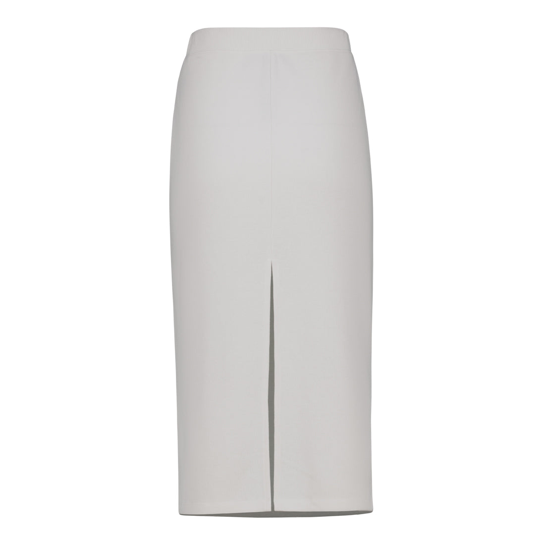 YAEL BONE HIGH WAISTED RIBKNIT MIDI SKIRT