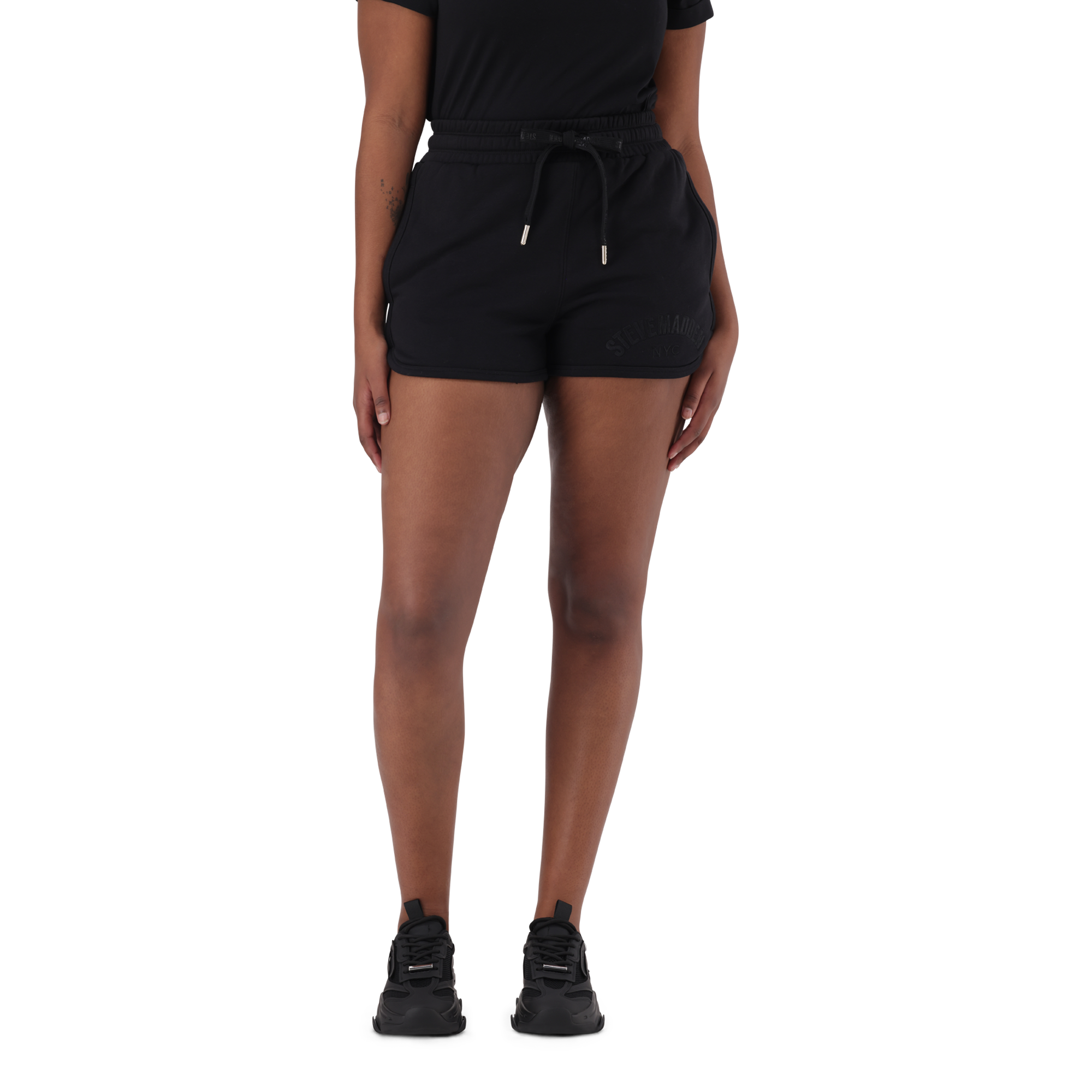 TAMSYN BLACK JOGGER SHORTS