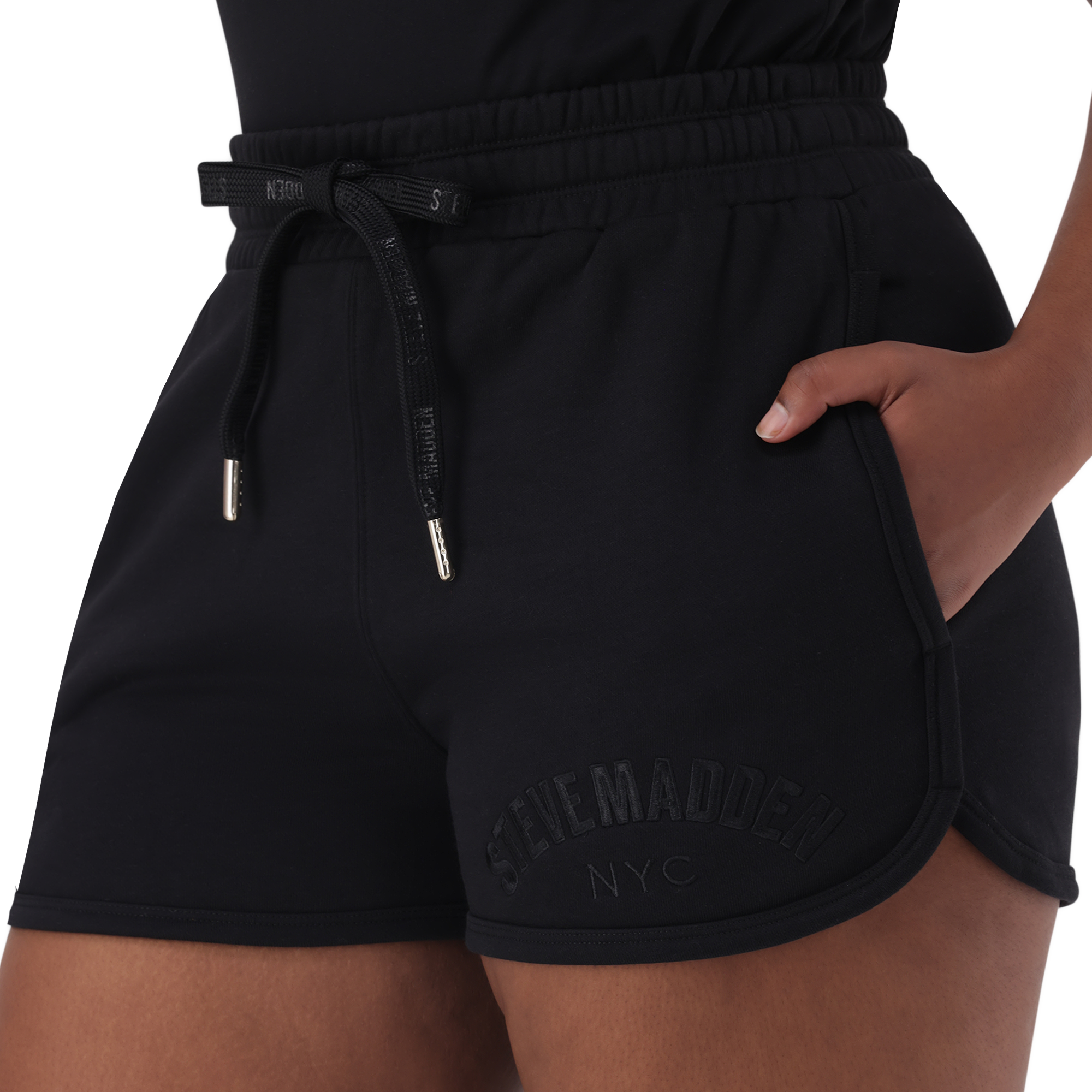 TAMSYN BLACK JOGGER SHORTS