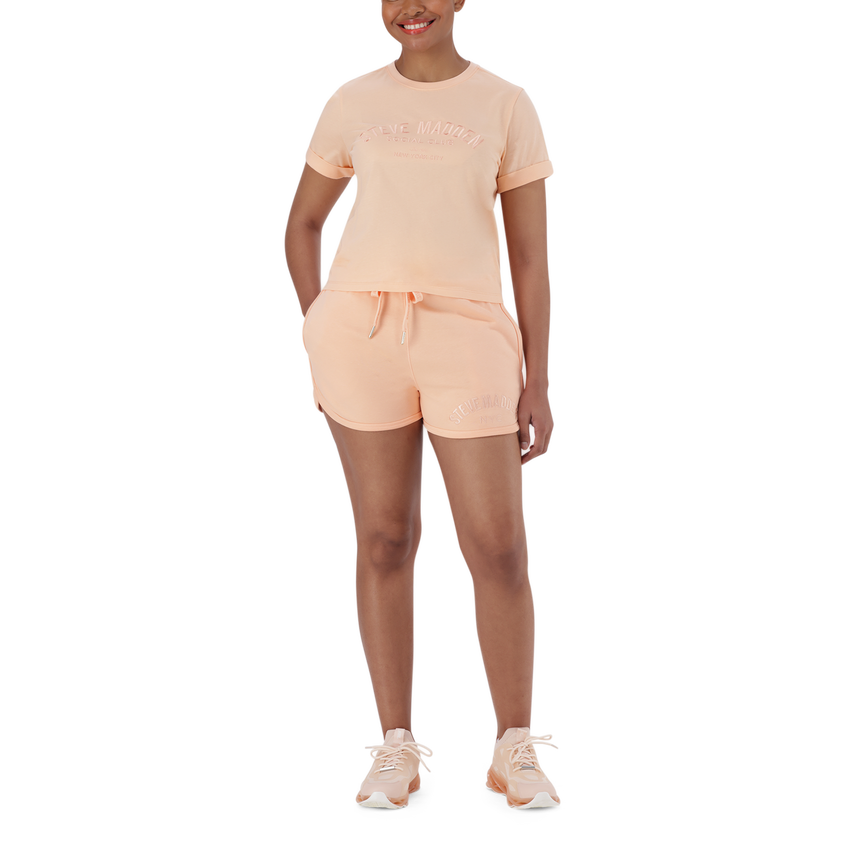 TAMSYN PEACH FUZZ JOGGER SHORTS