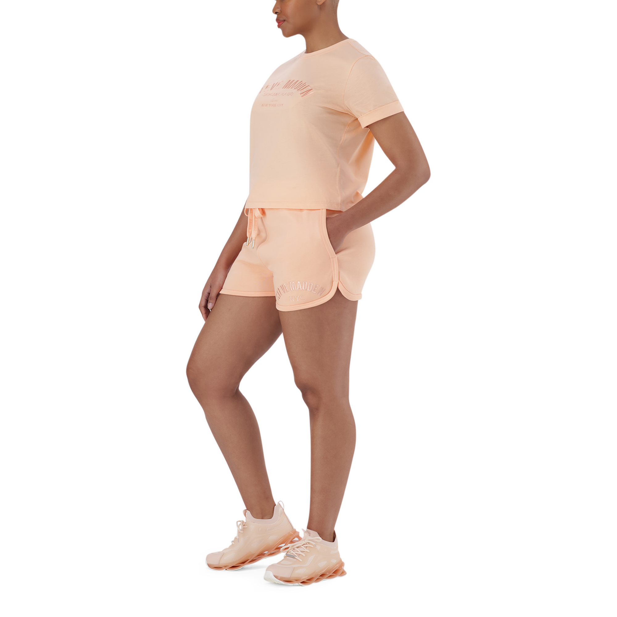 TAMSYN PEACH FUZZ JOGGER SHORTS