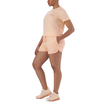 TAMSYN PEACH FUZZ JOGGER SHORTS