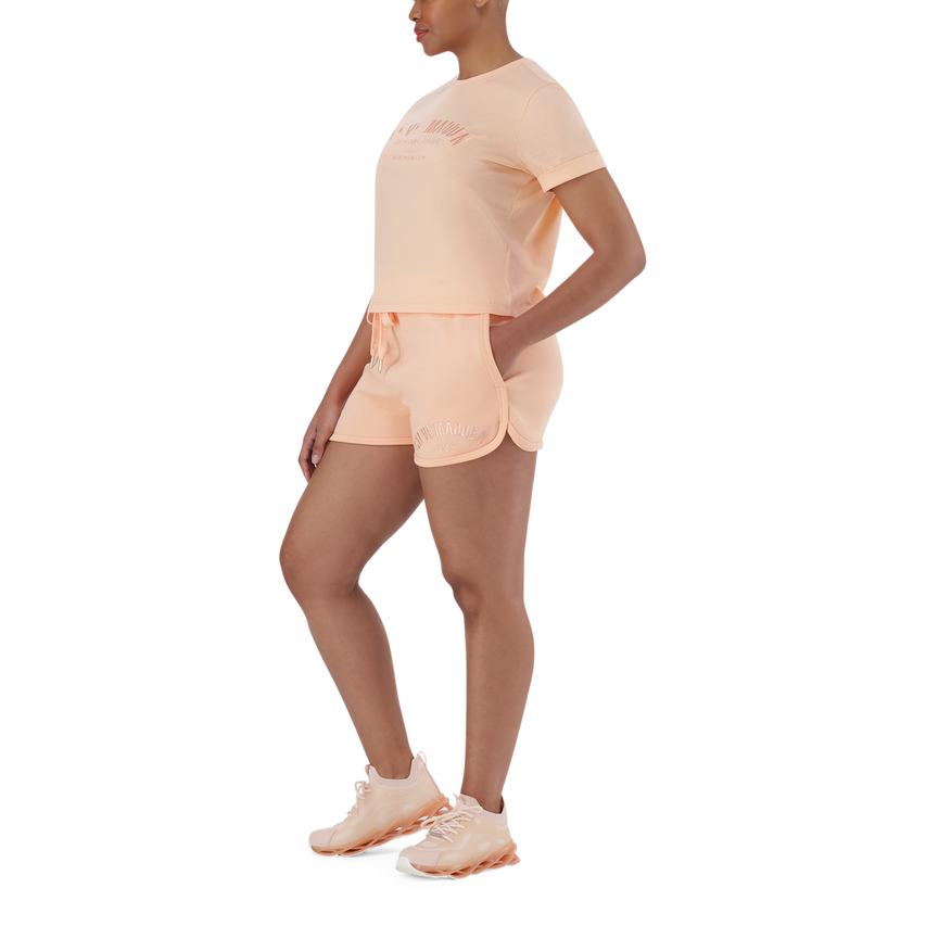 TAMSYN PEACH FUZZ JOGGER SHORTS