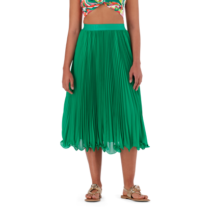 SIERRA EMERALD PLEATED MIDI SKIRT