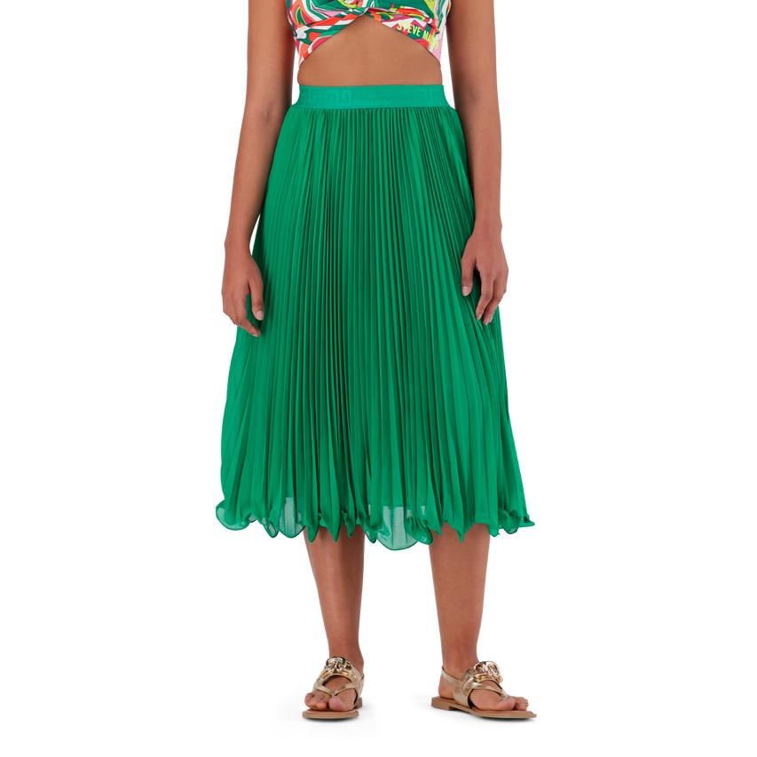 SIERRA EMERALD PLEATED MIDI SKIRT