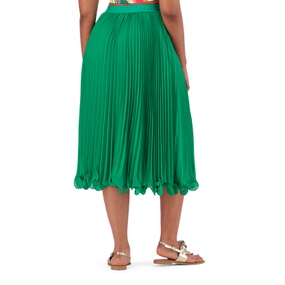 SIERRA EMERALD PLEATED MIDI SKIRT