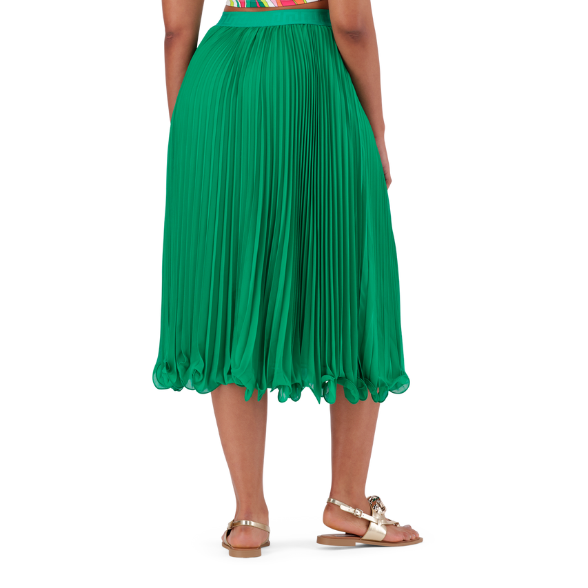 SIERRA EMERALD PLEATED MIDI SKIRT