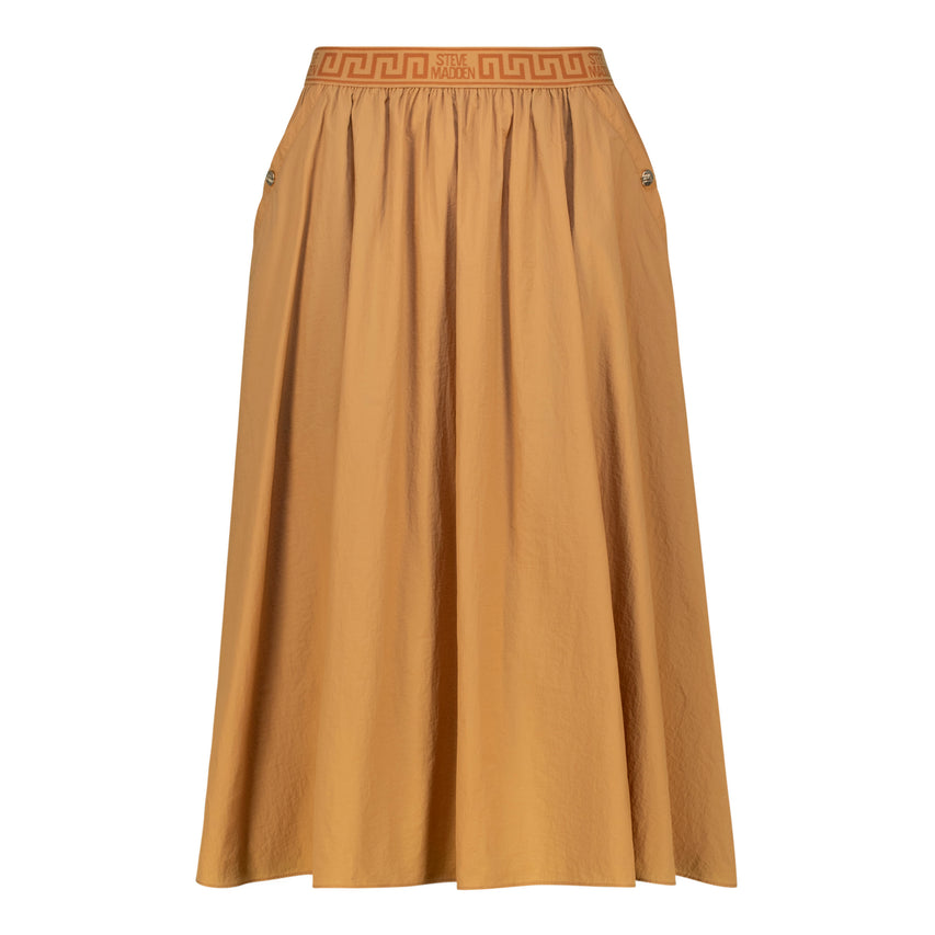 IVANNA CINNAMON FLARED MIDI SKIRT