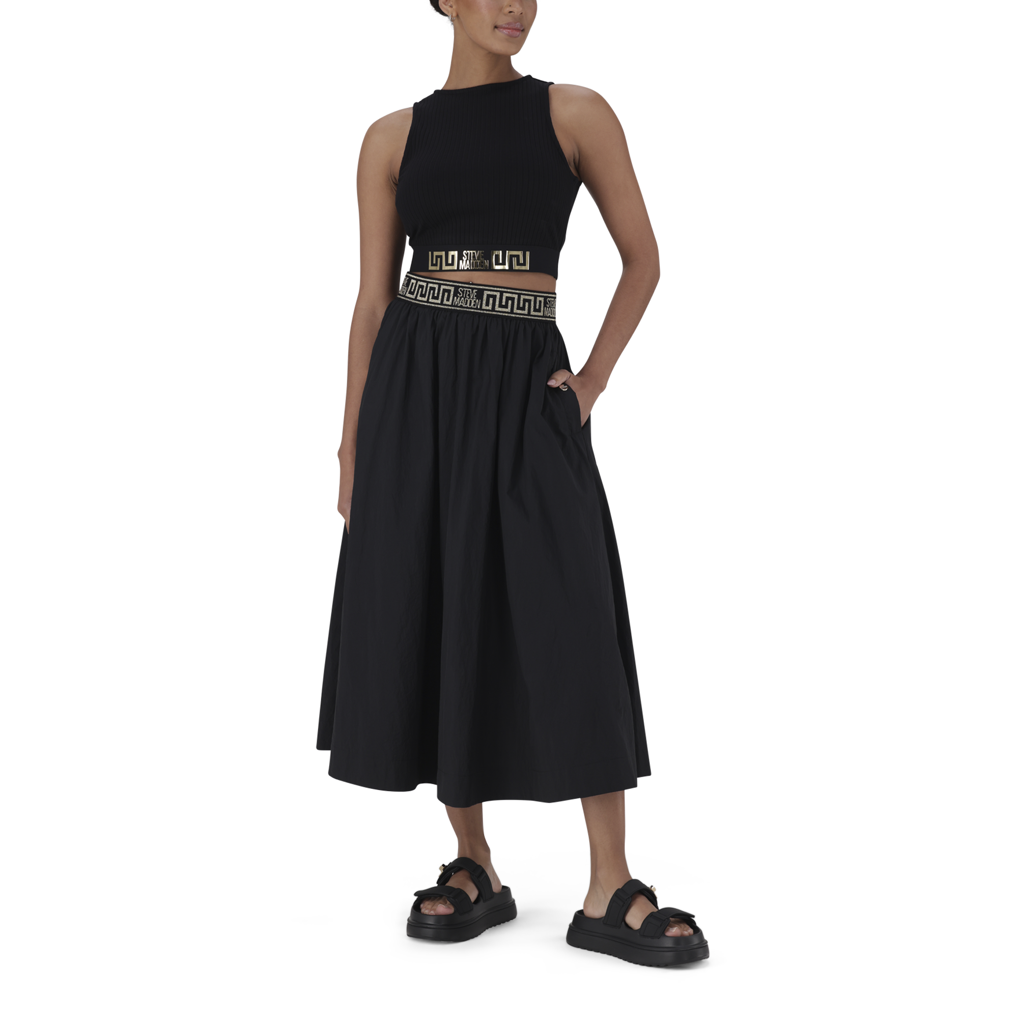 FAE BLACK FLARE SKIRT