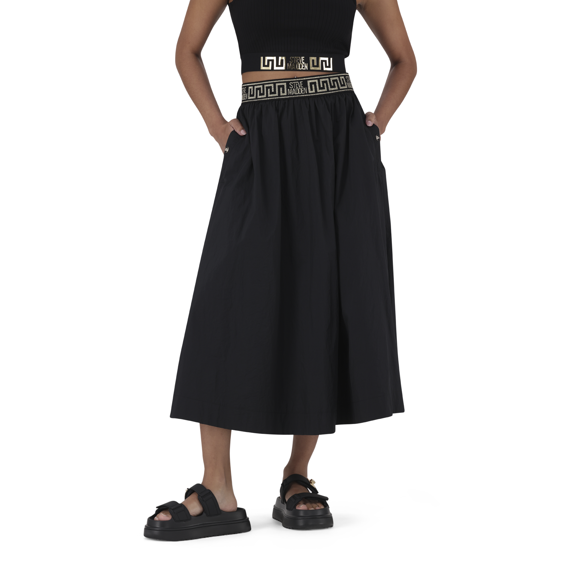 FAE BLACK FLARE SKIRT