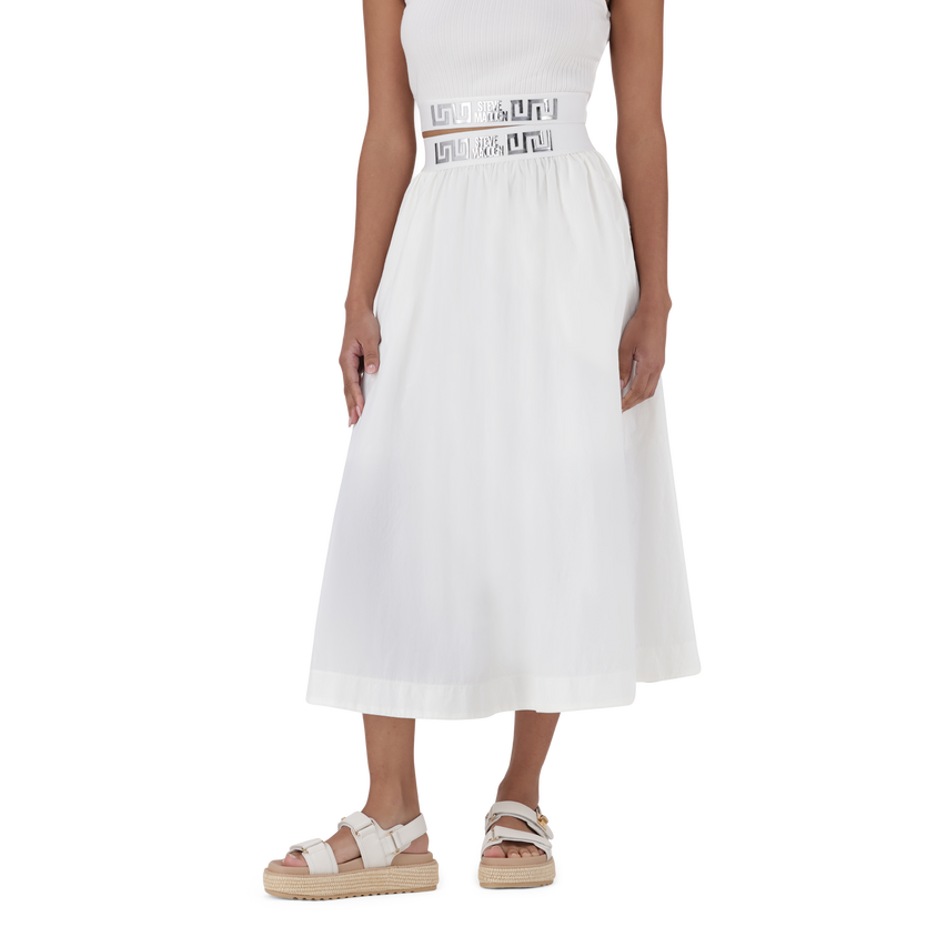 FAE WHITE FLARE SKIRT