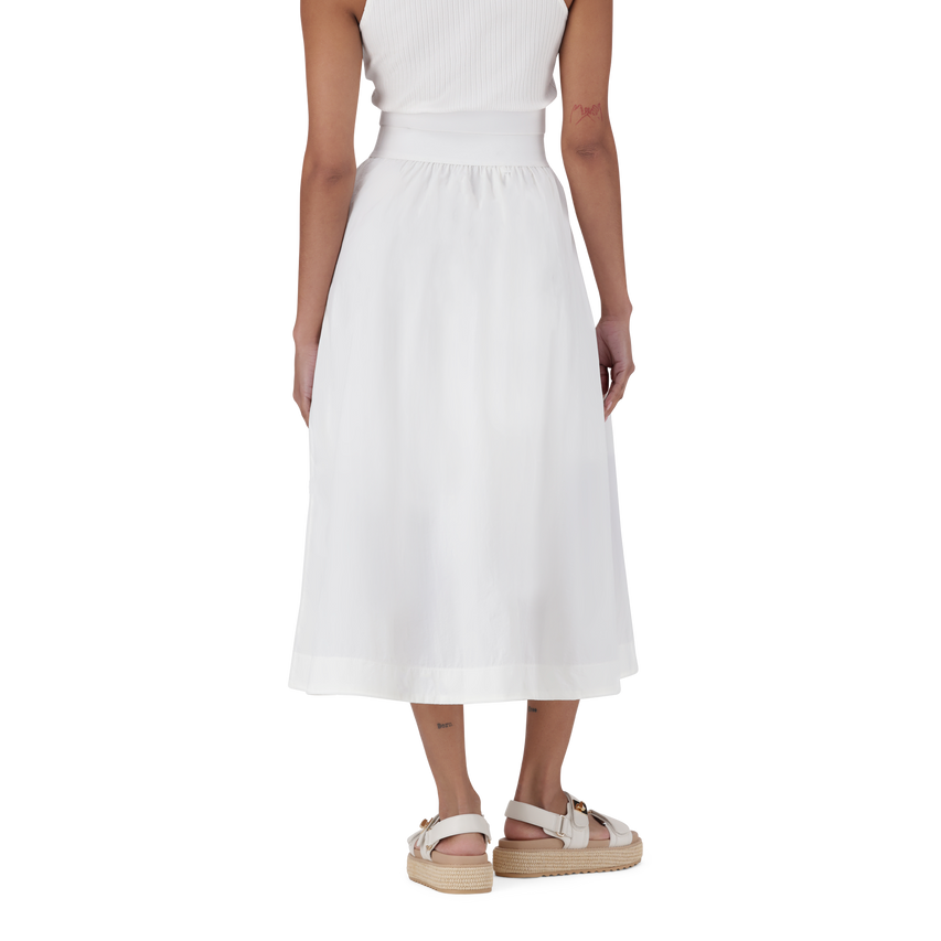 FAE WHITE FLARE SKIRT