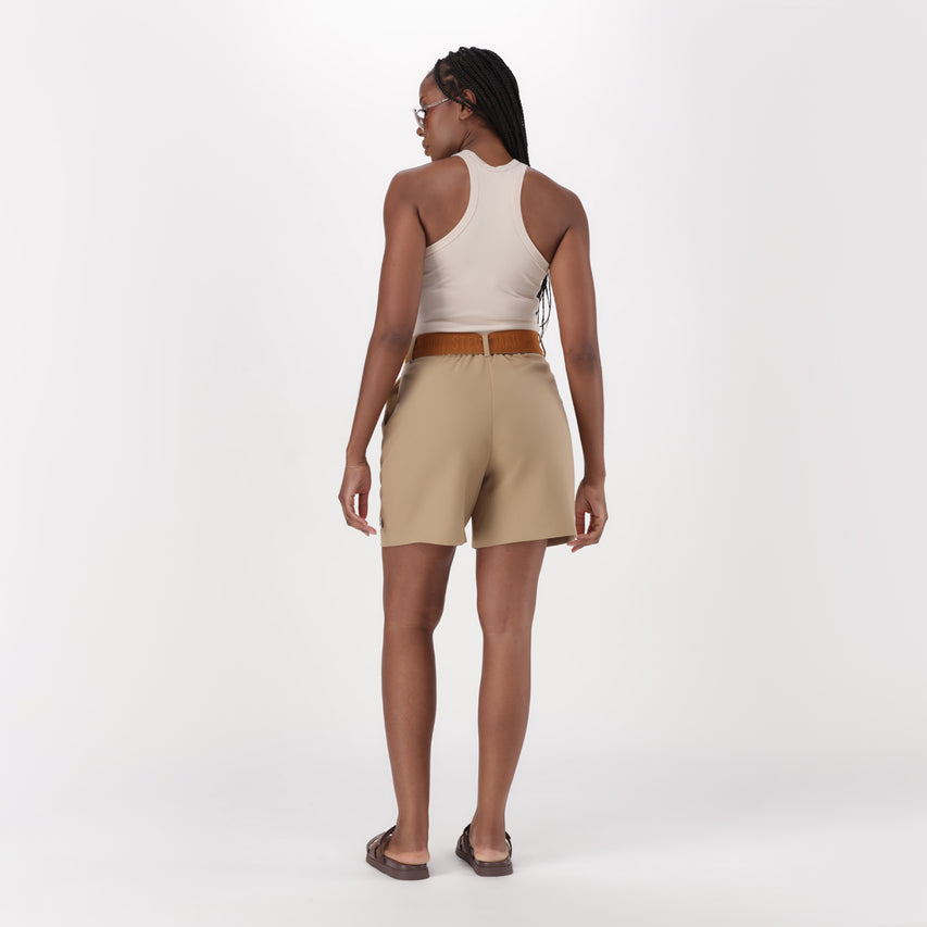 BARBARA LATTE BELTED BERMUDA SHORTS - view 5
