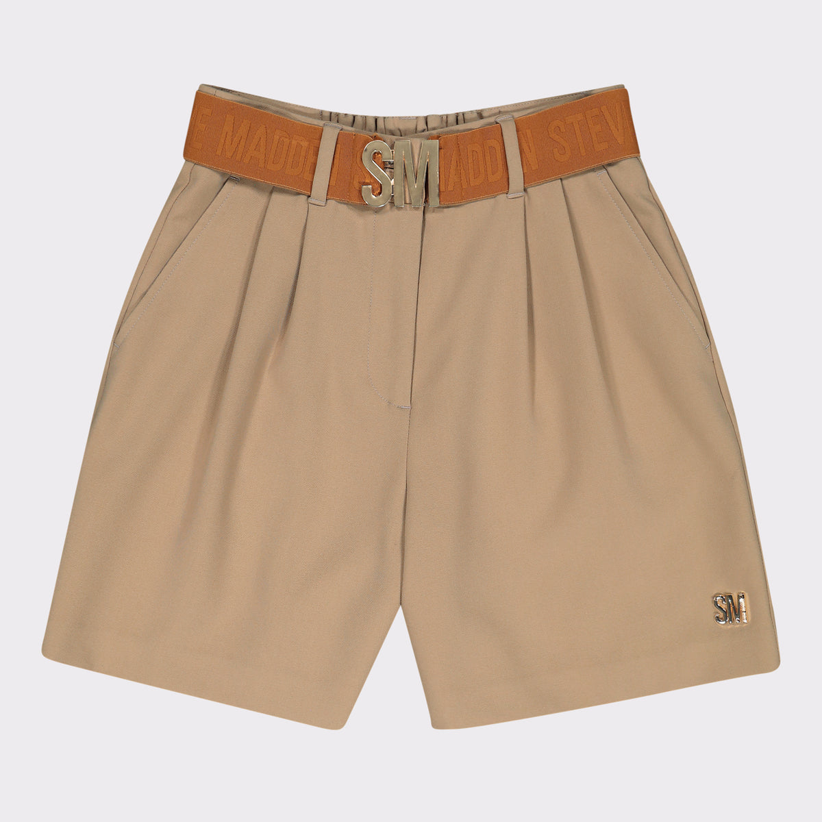 BARBARA LATTE BELTED BERMUDA SHORTS - view 6