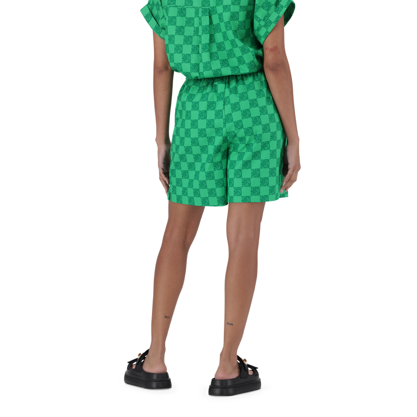AYRA EMERALD ALLOVER PRINTED LOGO SHORTS