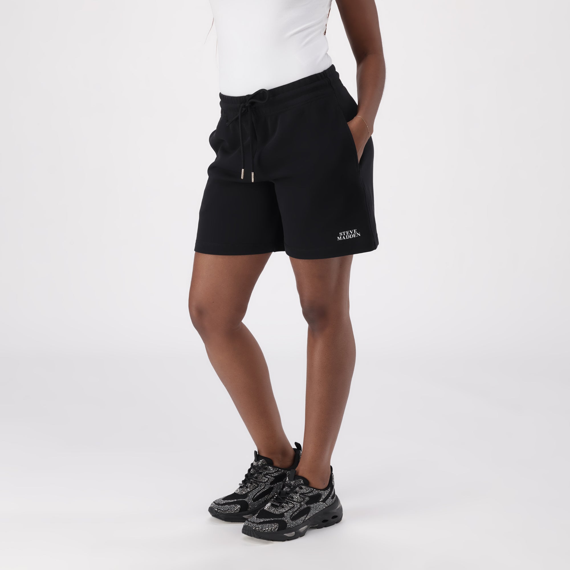 BEVERLY BLACK JOGGER SHORTS
