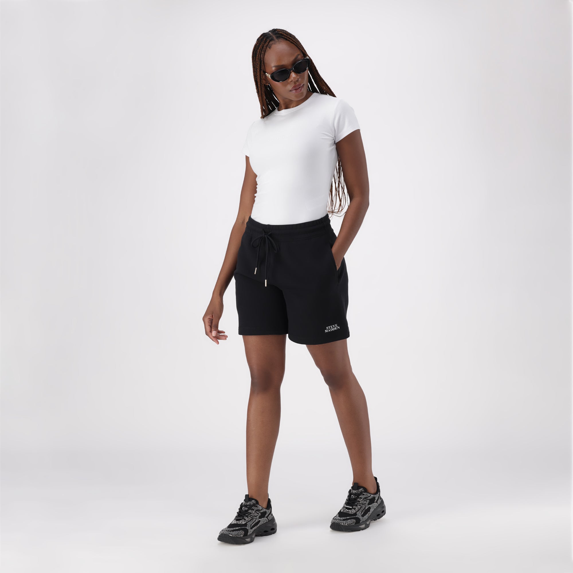BEVERLY BLACK JOGGER SHORTS - view 4