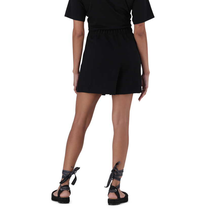 HOLLY BLACK HIGH WAISTED SHORTS WITH POPPERS