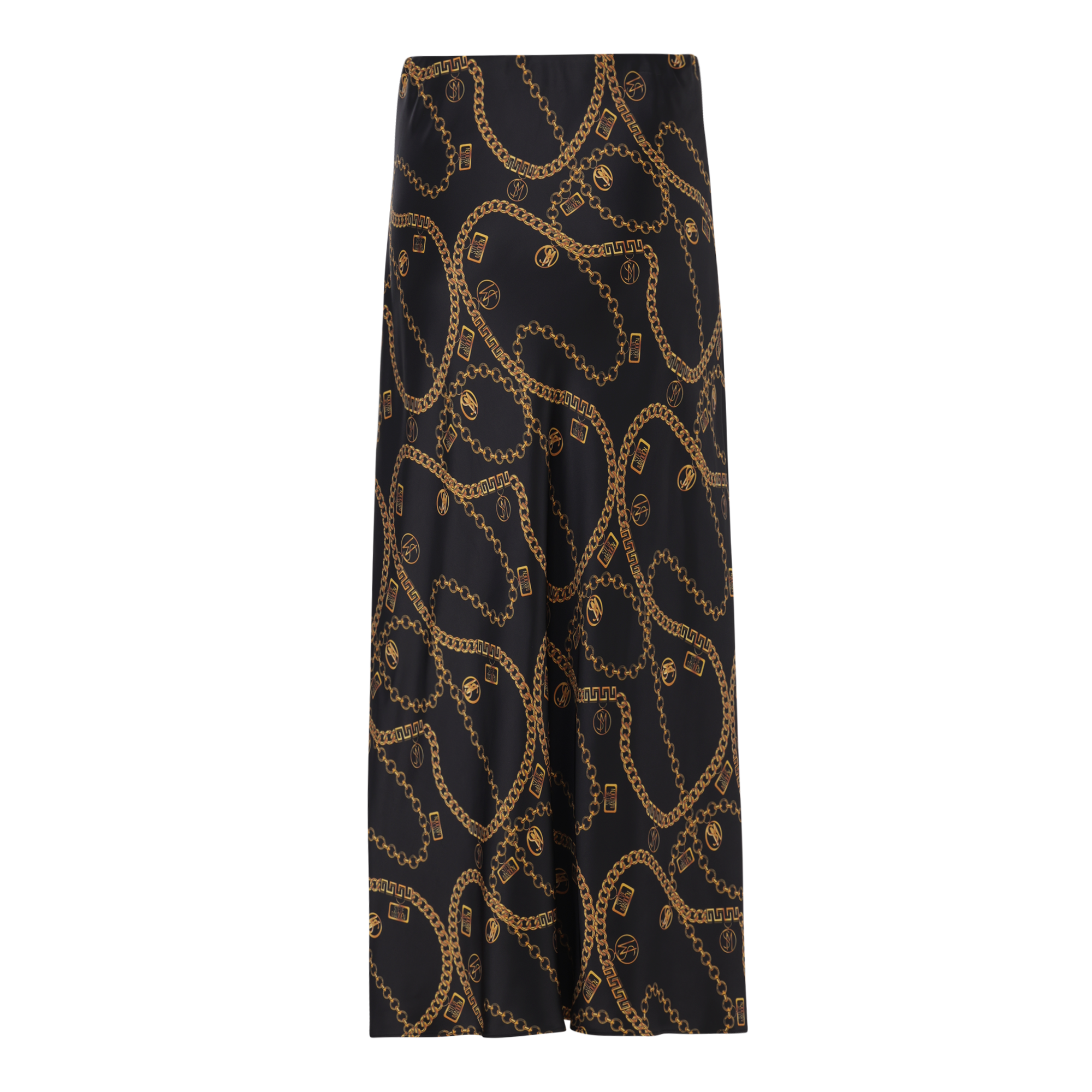 ASHA BLACK BIAS MIDAXI SKIRT