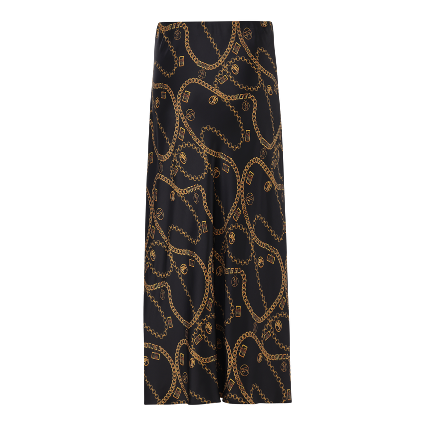 ASHA BLACK BIAS MIDAXI SKIRT