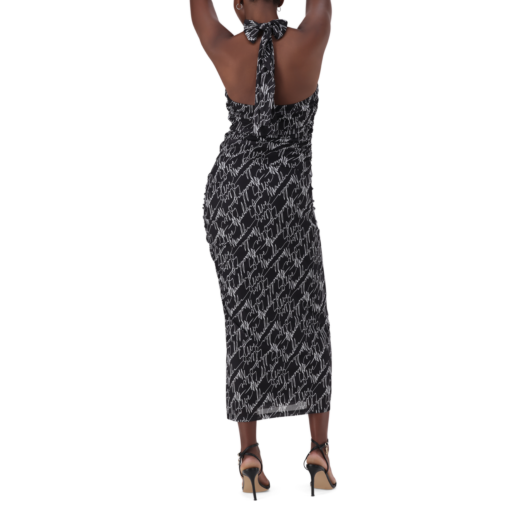 PEYTON BLACK MESH MIDAXI SKIRT