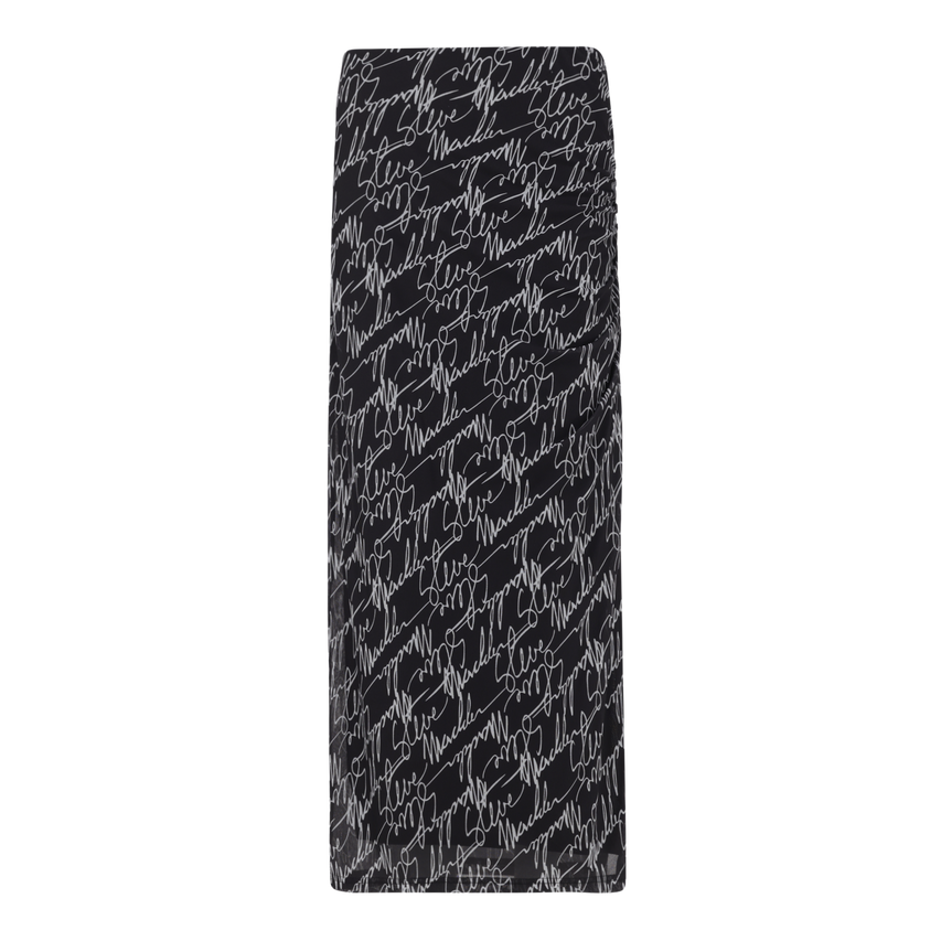 PEYTON BLACK MESH MIDAXI SKIRT