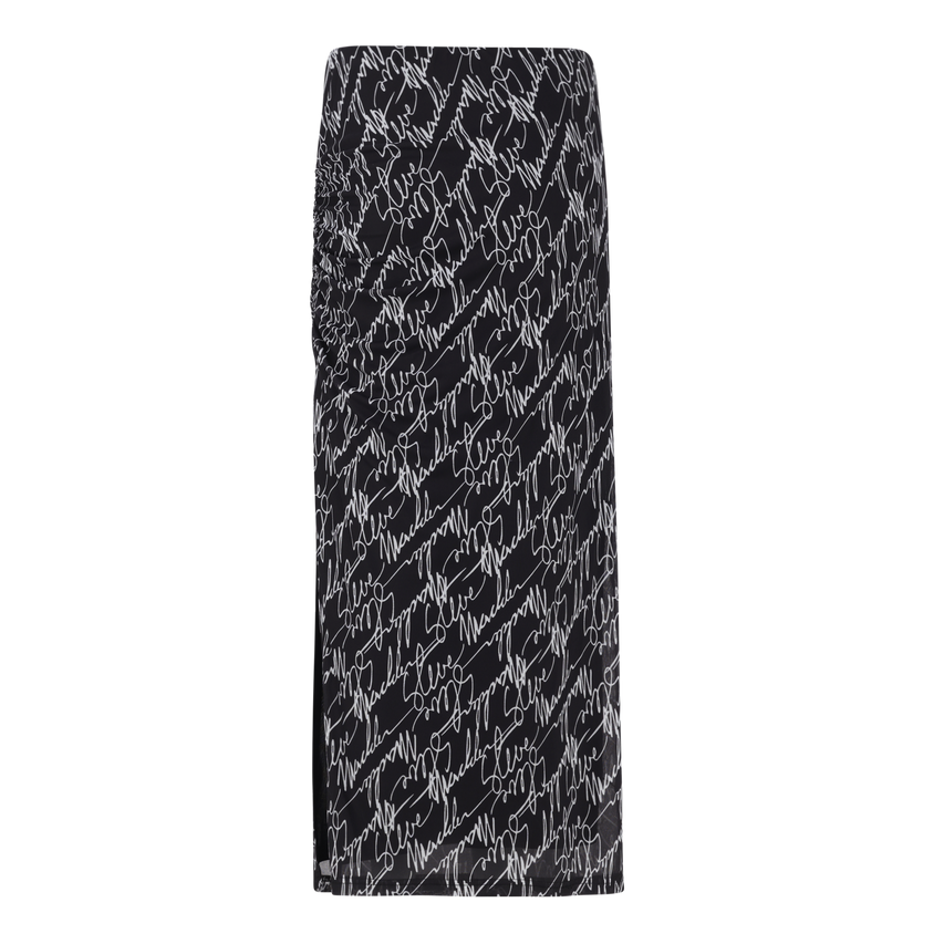 PEYTON BLACK MESH MIDAXI SKIRT