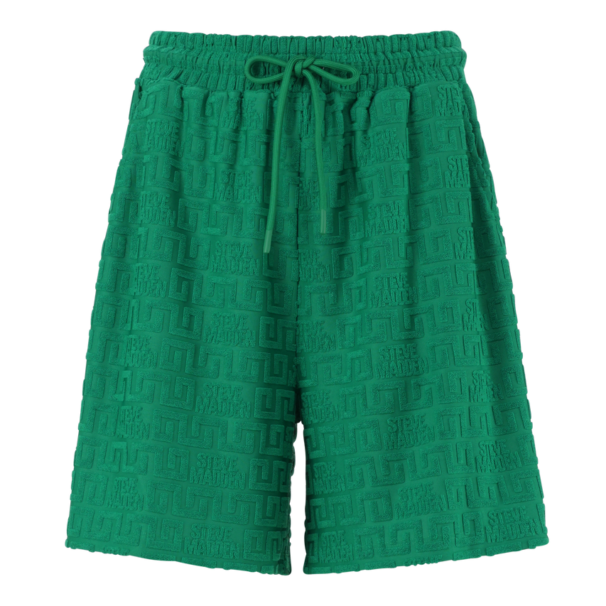 BELLA EMERALD EMBOSSED LOGO JOGGER SHORTS