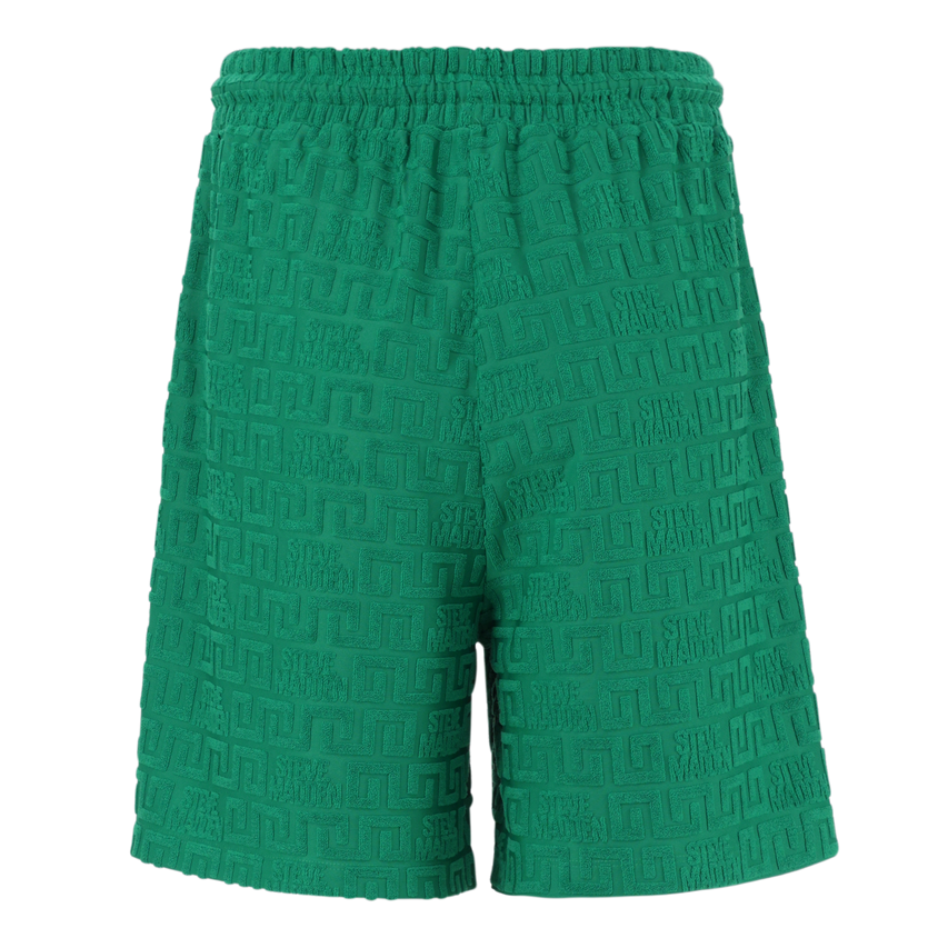 BELLA EMERALD EMBOSSED LOGO JOGGER SHORTS