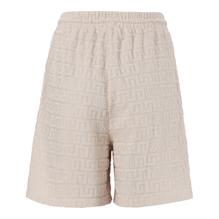 BELLA STONE EMBOSSED LOGO JOGGER SHORTS