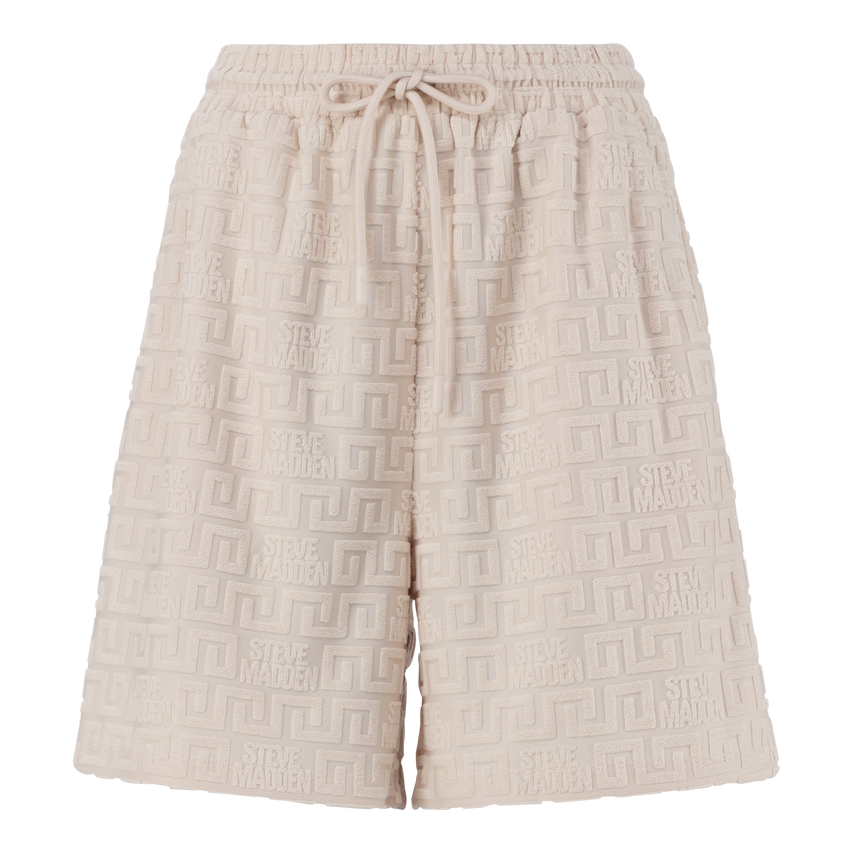 BELLA STONE EMBOSSED LOGO JOGGER SHORTS