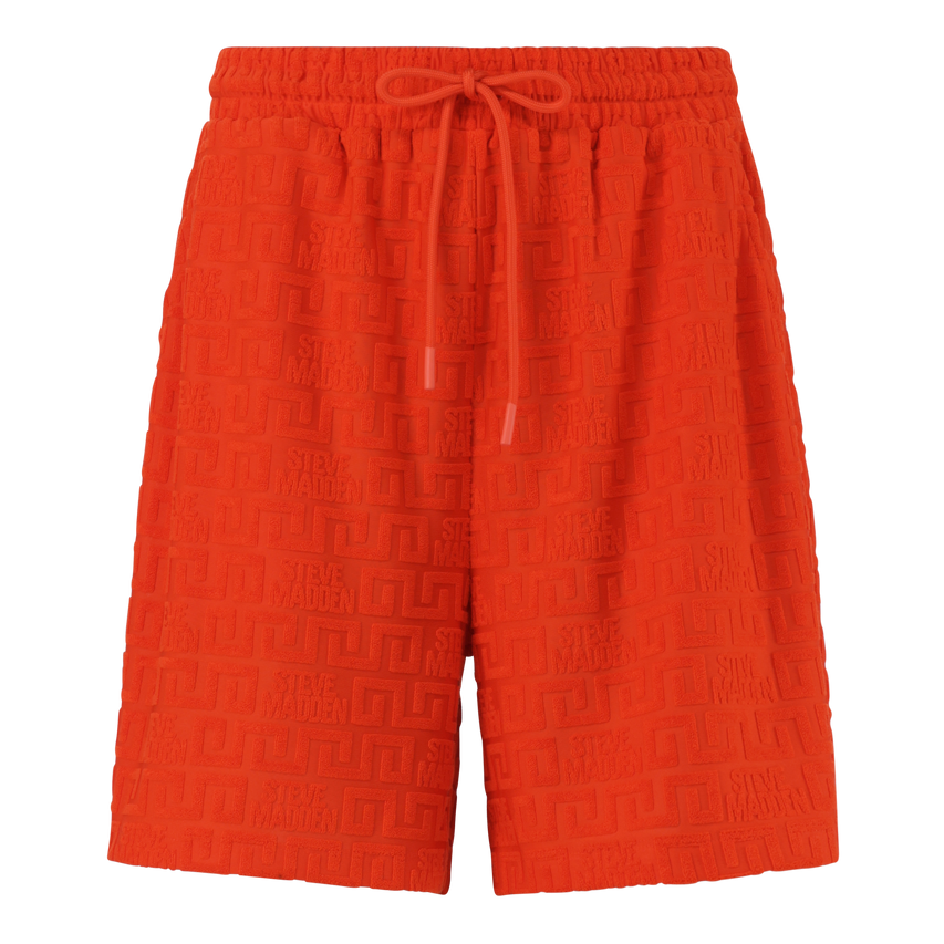 BELLA TANGERINE EMBOSSED LOGO JOGGER SHORTS