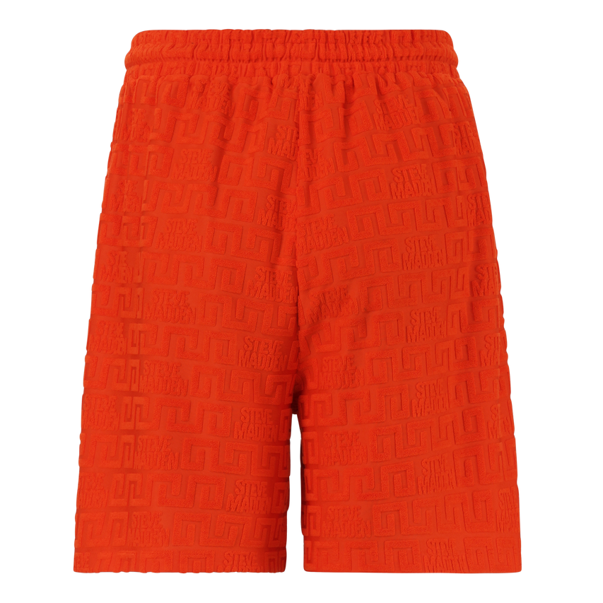 BELLA TANGERINE EMBOSSED LOGO JOGGER SHORTS