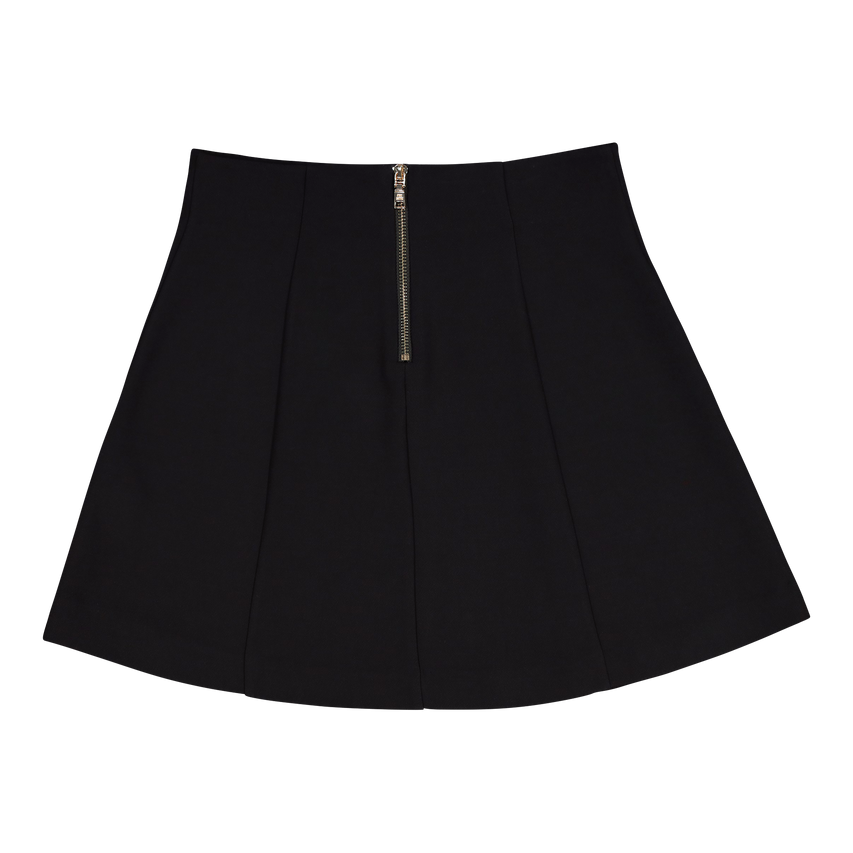LISA BLACK SHORT SKIRT WITH BUTTONS - view 6