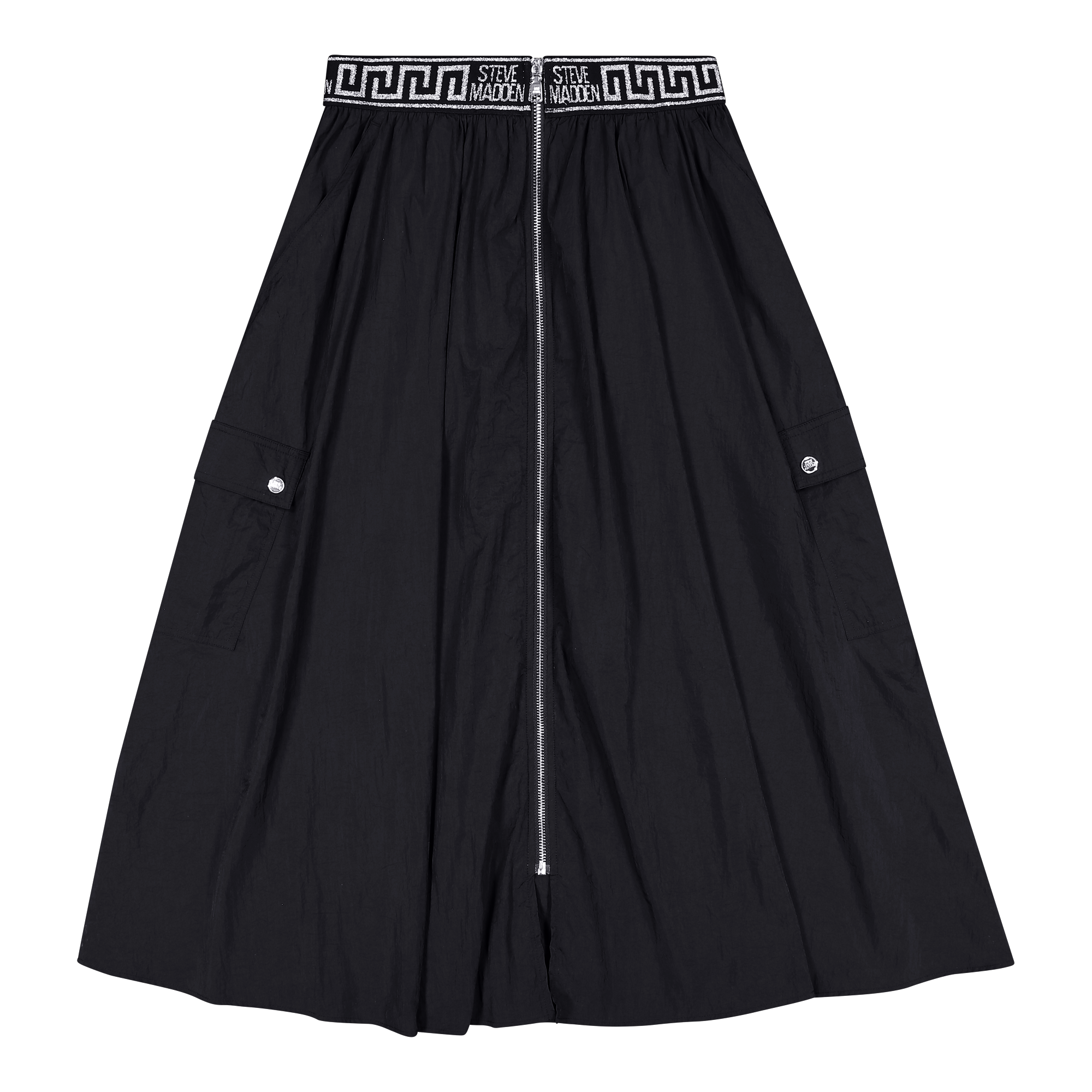 BETTY BLACK FIT & FLARE CARGO SKIRT