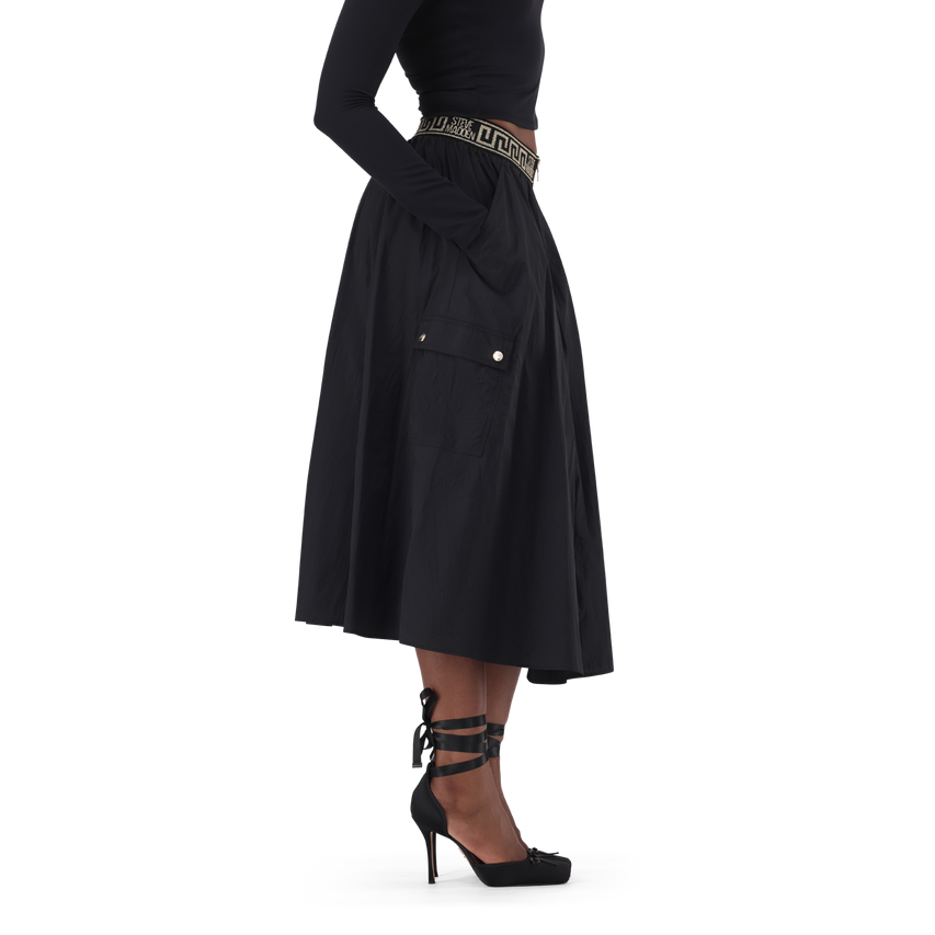 BETTY BLACK FIT & FLARE CARGO SKIRT - view 5