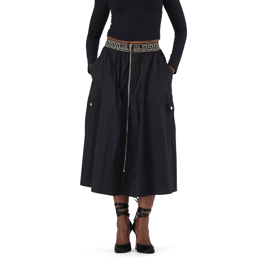 BETTY BLACK FIT & FLARE CARGO SKIRT - view 2