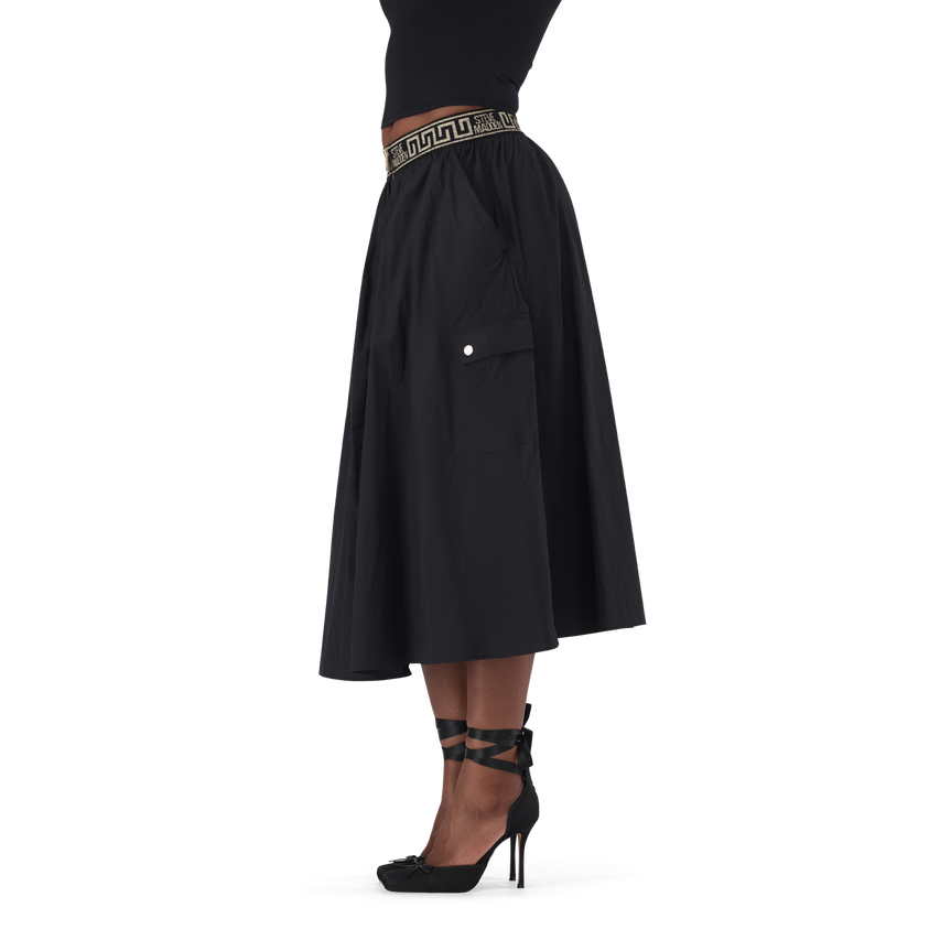 BETTY BLACK FIT & FLARE CARGO SKIRT - view 4