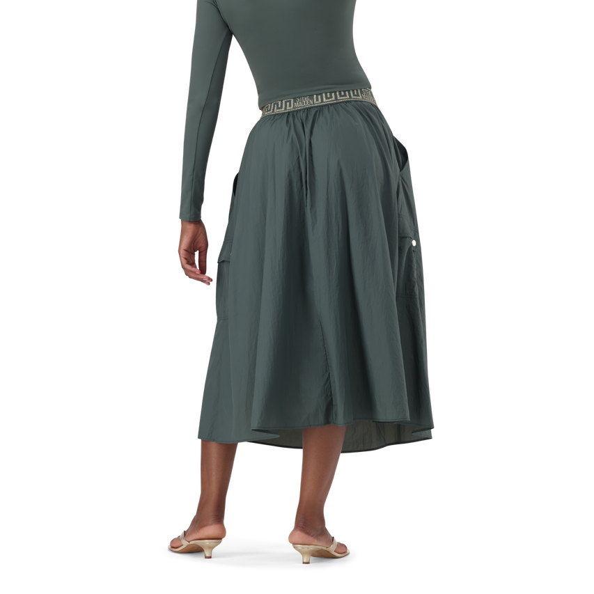 BETTY DARK SAGE FIT & FLARE CARGO SKIRT - view 6