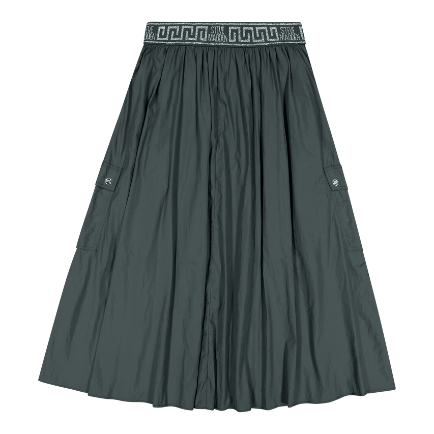 BETTY DARK SAGE FIT & FLARE CARGO SKIRT - view 7