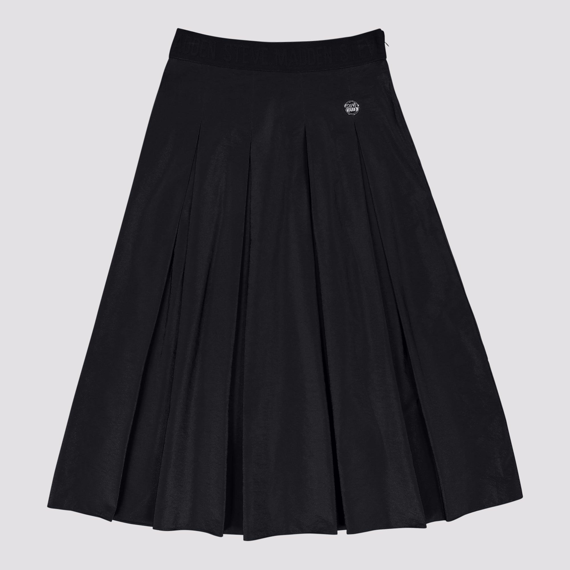 PEGGY BLACK PLEATED MIDAXI SKIRT - view 7