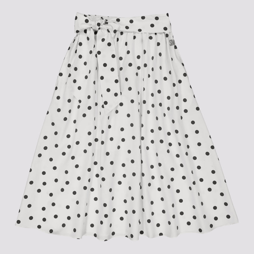 AUTUMN WHITE/BLACK POLKA DOT MIDI SKIRT - view 9
