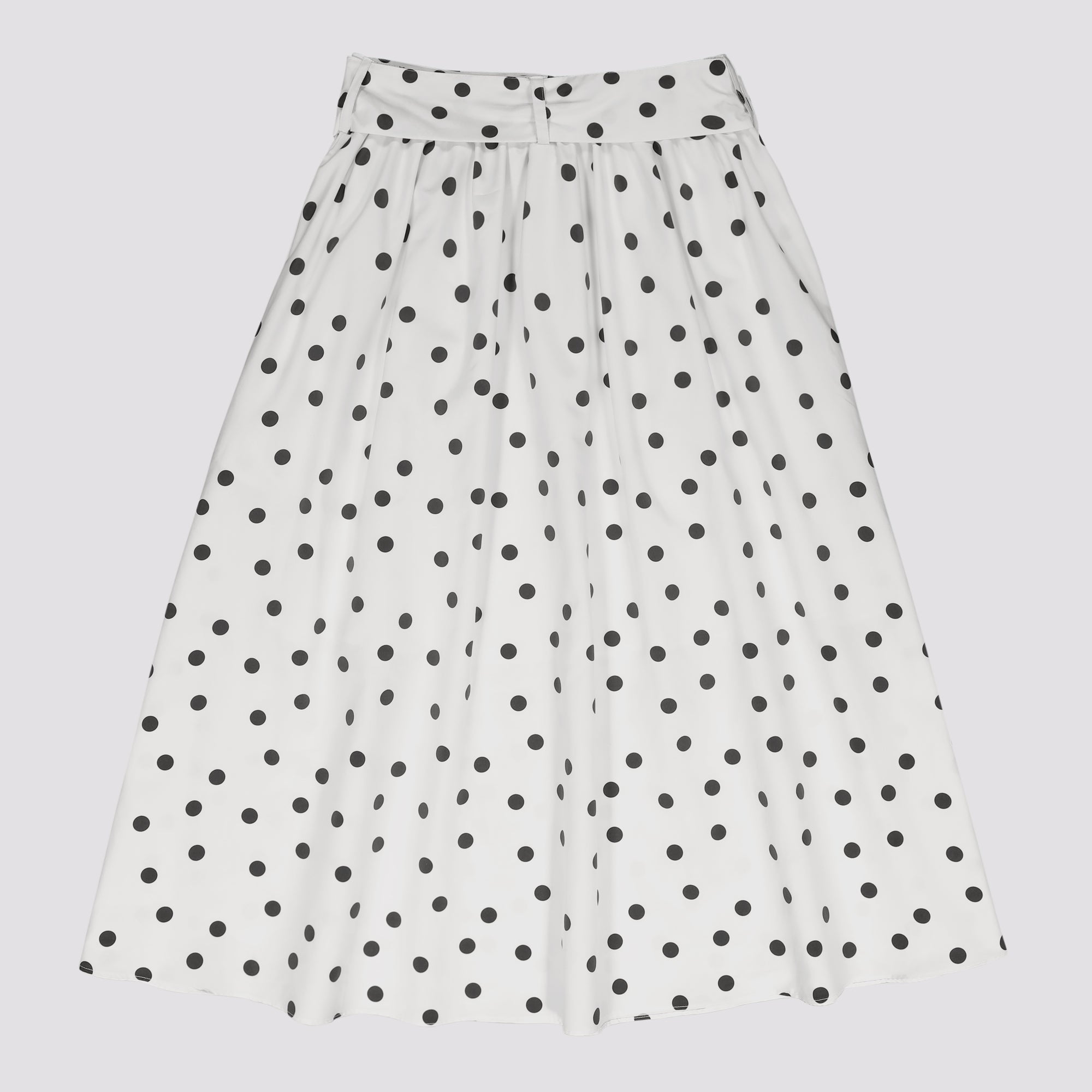 AUTUMN WHITE/BLACK POLKA DOT MIDI SKIRT - view 10