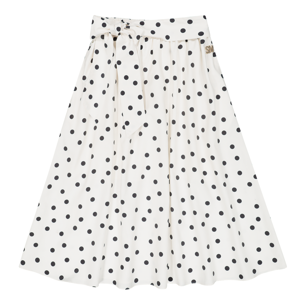 AUTUMN WHITE/BLACK POLKA DOT MIDI SKIRT - view 9