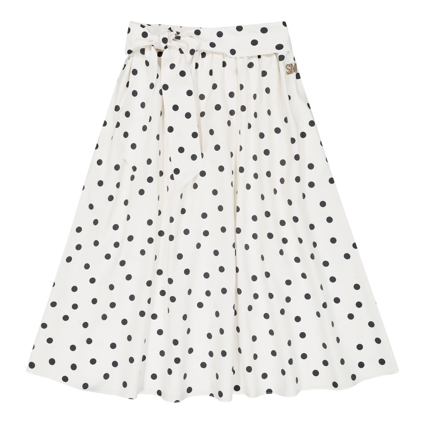 AUTUMN WHITE/BLACK POLKA DOT MIDI SKIRT - view 9